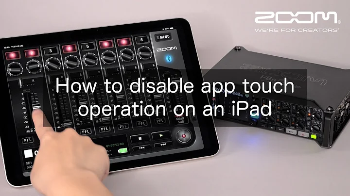 ZOOM F8 Control / How to disable app touch operation on an iPad
