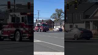 Fairfax county fire tiller truck 430 responding #fast #fire #water #ladder #emergency #automobile