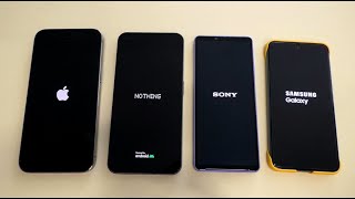 iPhone 14 Pro Max vs Nothing Phone vs Sony Xperia vs Samsung Galaxy Boot animation