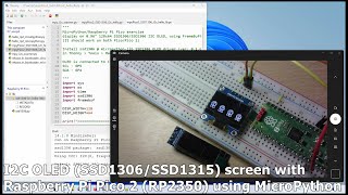 I2C OLED (SSD1306/SSD1315) screen with Raspberry Pi Pico 2 (RP2350) using MicroPython