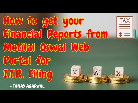 Reports for ITR Filing in Motilal Oswal Web Portal - DIY