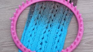 knitting loom: The braided scarf/shawl, english subs