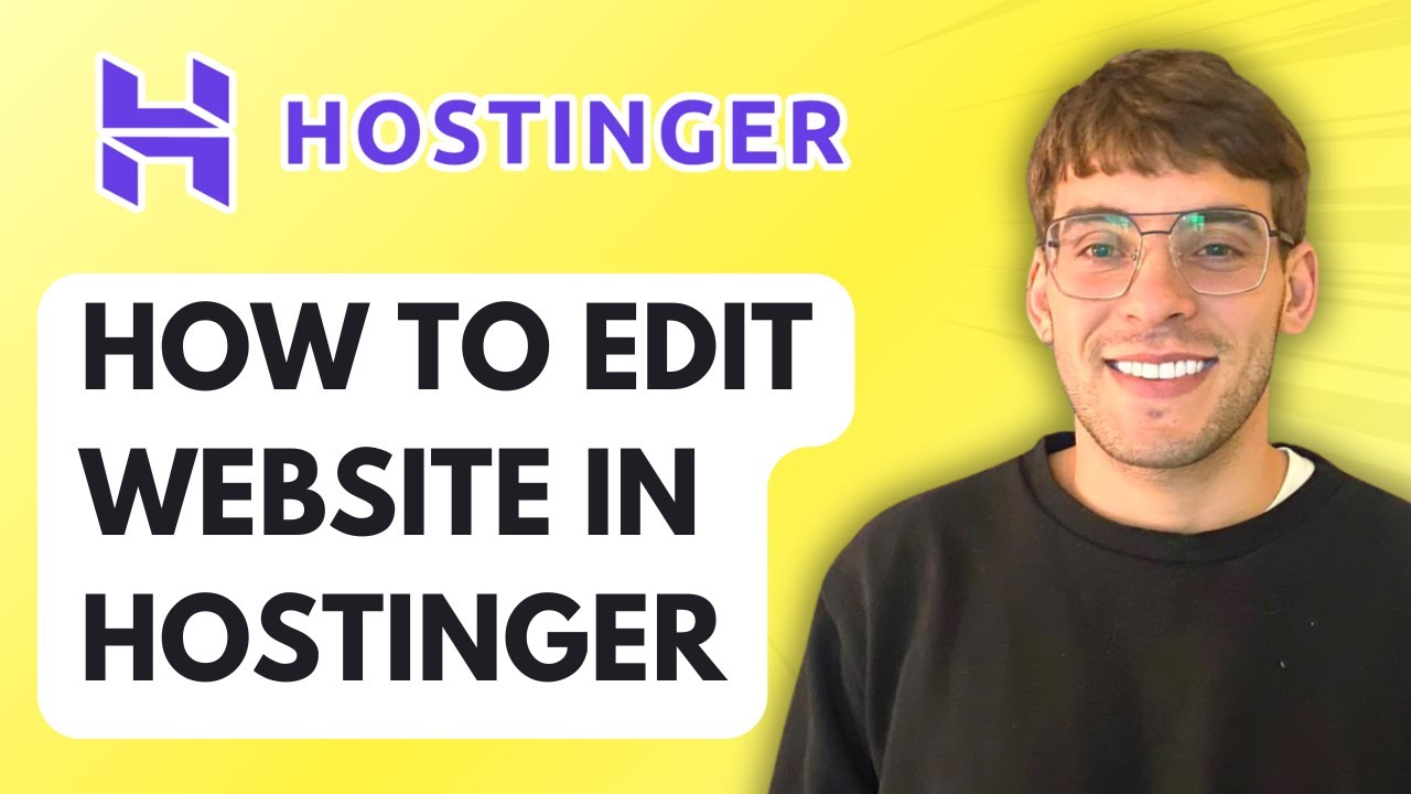 How to Edit Website in Hostinger [2026 Full Guide] - YouTube