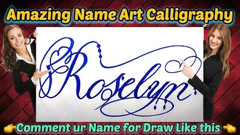Roselyn Name Signature Calligraphy Status | How to Draw, Cursive Calligraphy with Cut Marker