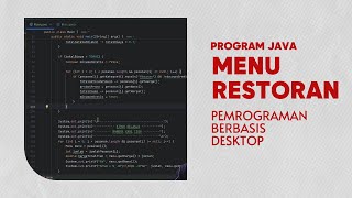 Program Sederhana Java - Menu Restoran  - Tugas 1 PBD