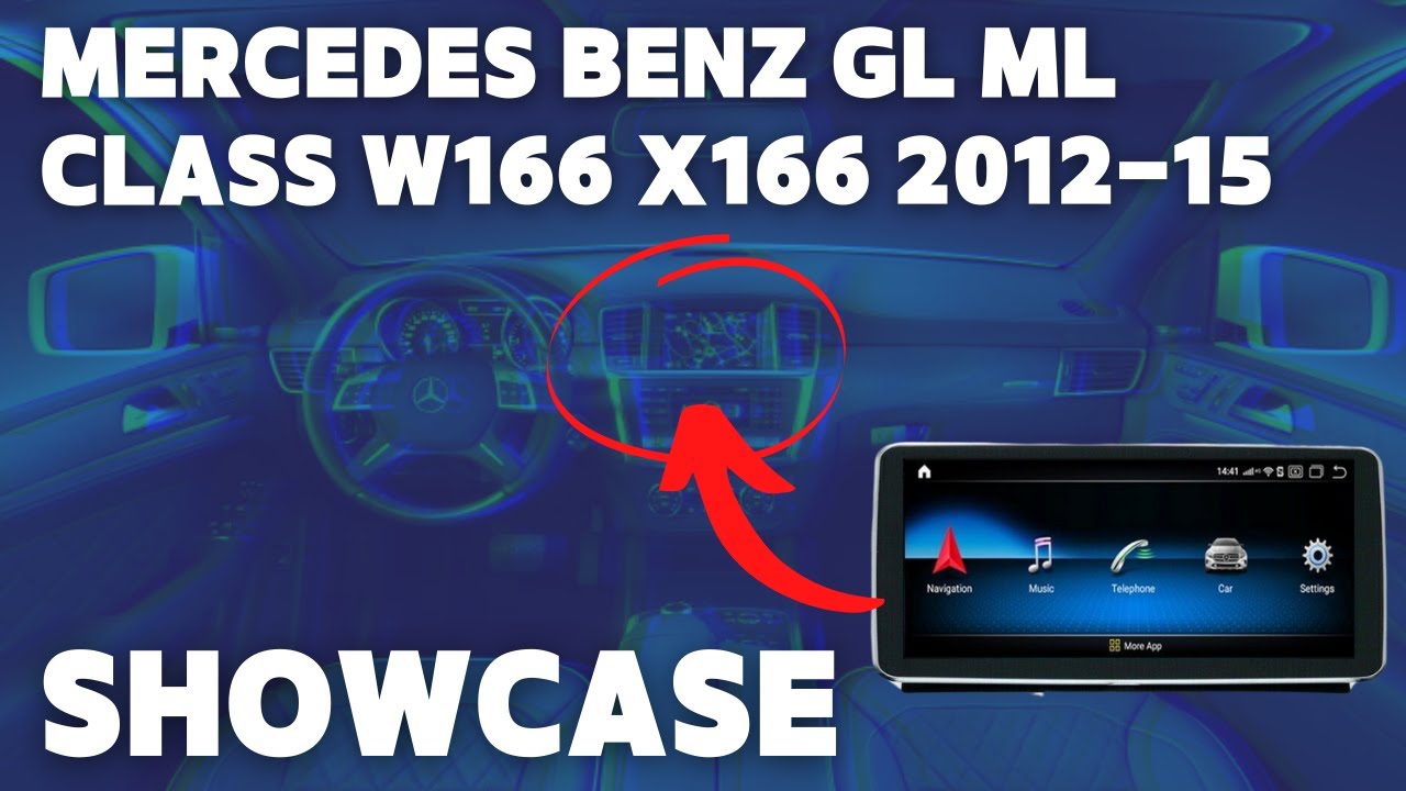 Mercedes Benz ML GL W166 X166 2012-15 Android 11 9 Screen dash upgrade  CarPlay Review Installation 
