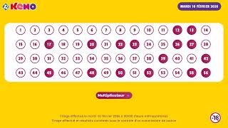 Tirage Keno Du 10 Février 2026 - Résultat Officiel - Fdj