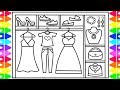 How to Draw Outfits Step by Step for Kids 💜💖💛Outfit Drawings | Outfit Coloring Pages for Kids