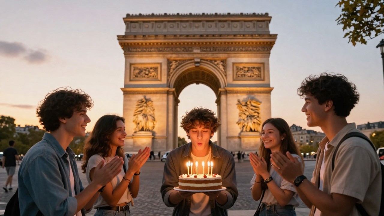 PERFECT HAPPY BIRTHDAY SONG IN 4K FR🎂🎁🎉PARFAITE CHANSON JOYEUX ANNIVERSAIRE EN 4K FR.#ArcDeTriomphe