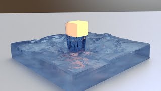 Low poly blender fluid simulation.