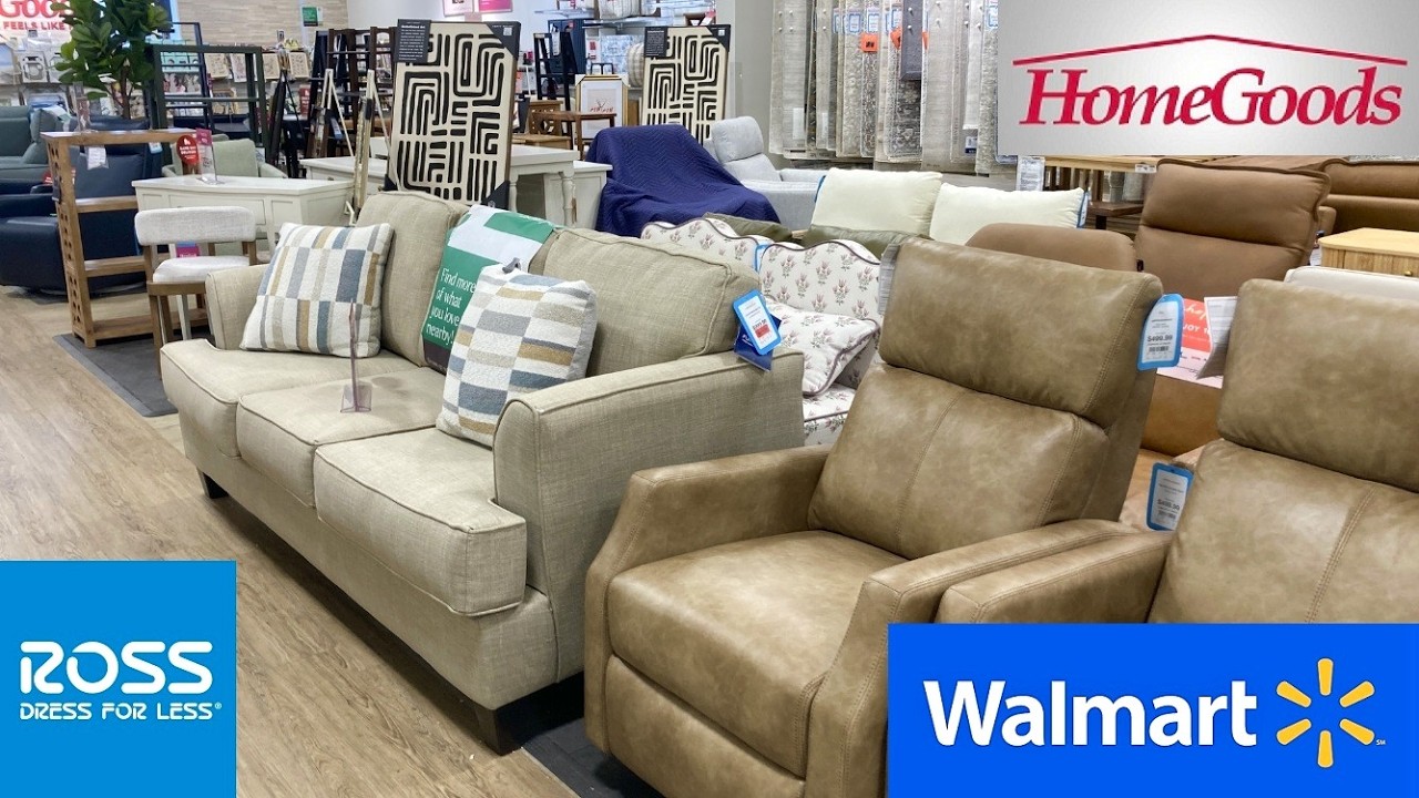 WALMART HOMEGOODS ROSS FURNITURE SOFAS CHAIRS TABLES DECOR SHOP WITH ME SHOPPING STORE WALK THROUGH