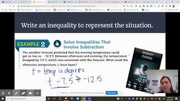 5-4 Lesson Video: Solving Inequalities Using Addition and Subtraction