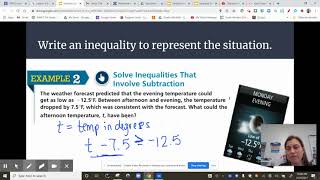 5-4 Lesson Video: Solving Inequalities Using Addition and Subtraction