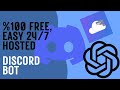 How to make a 24/7 uptime Discord Bot for FREE with ChatGPT and Bot-hosting.net (EASY)