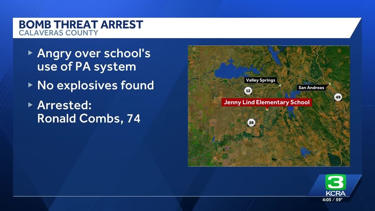 Man arrested after making bomb threat to elementary school in Calaveras ...