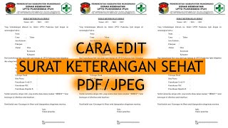 CARA EDIT SURAT KETERANGAN SEHAT PDF JPG