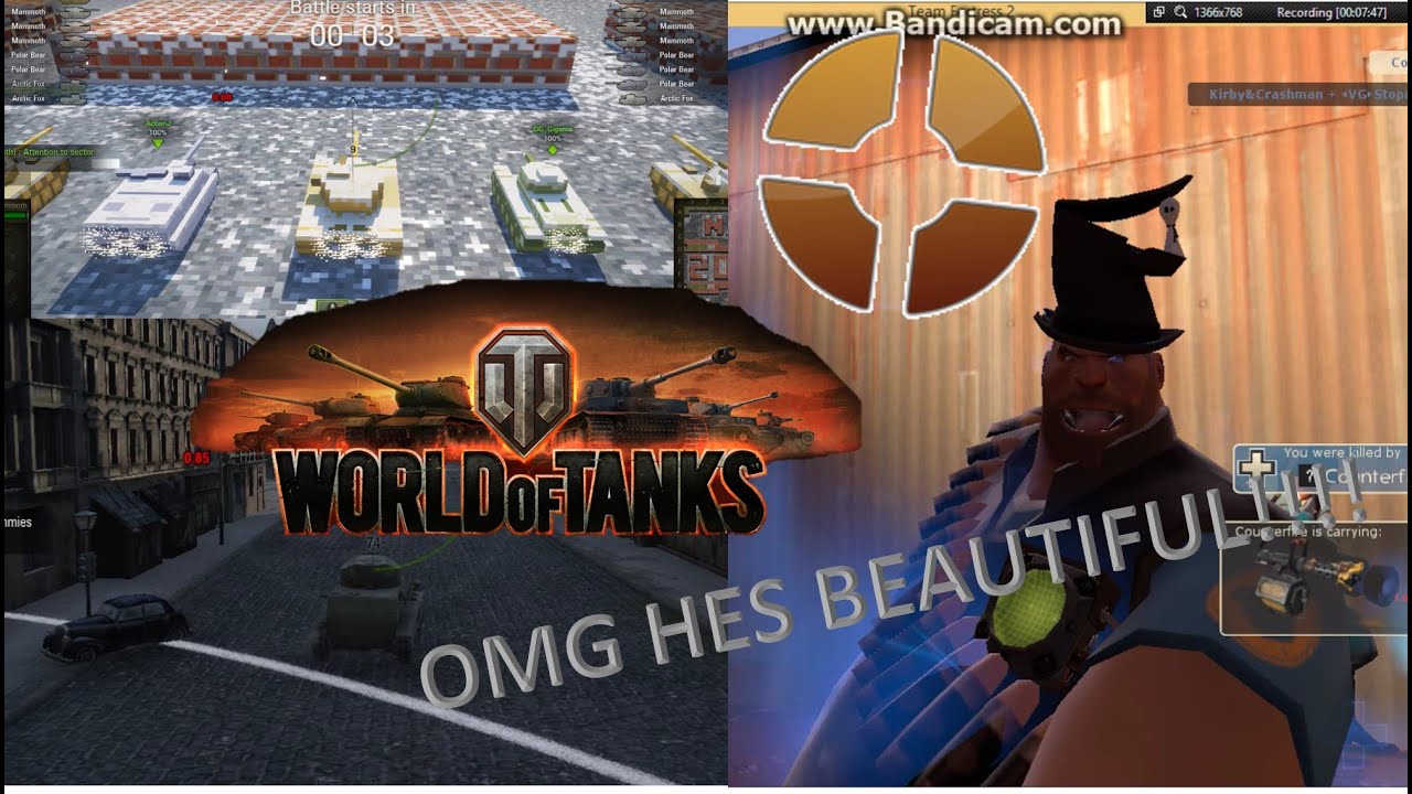 World of Tanks and Team Fortress 2 Fun - OMG HE'S BEAUTIFUL!!!