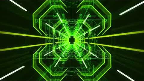 DAVE FX - 3D Green Neon Tunnel Loopable Motion Graphic Background