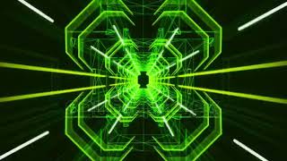 DAVE FX - 3D Green Neon Tunnel Loopable Motion Graphic Background