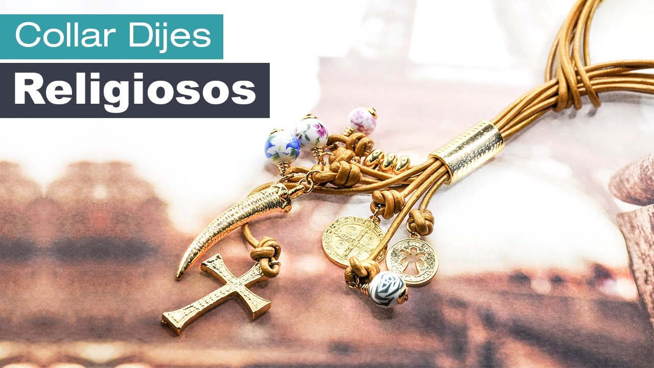 Aprende Cómo Hacer un Collar Cuero y Dijes Religiosos - CAROL INSPIRE & CREATE