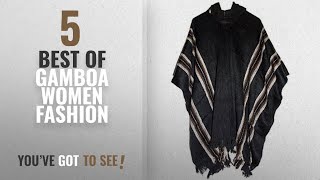 Gamboa Women Fashion [2018 Best Sellers]: Gamboa Alpaca Poncho - Hooded, Charcoal, OS