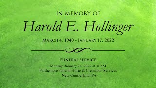 Harold E. Hollinger - Funeral Service