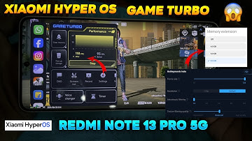 120 FPS 🔥XIAOMI HYPER OS REDMI NOTE 13 PRO 5G GAME TURBO SETTINGS ✅ 60Fps 🔐 Constant + Voice Changer