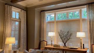 Window Treatment Automated Motorized Roman Shades Natural Woven #windowtreatments #windowshades
