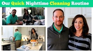 Our Quick Night Time Cleaning Routine | Clean with Me Vlog Style