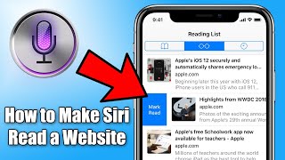 How to make Siri read webpages or articles
