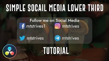 Simple Social Media Lower Third Animation Tutorial in Davinci Resolve