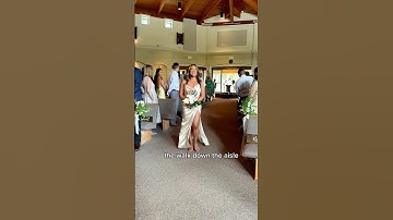 Bridesmaid walk practice vs the walk down the aisle. Did she nail it ? #weddingcontentcreator
