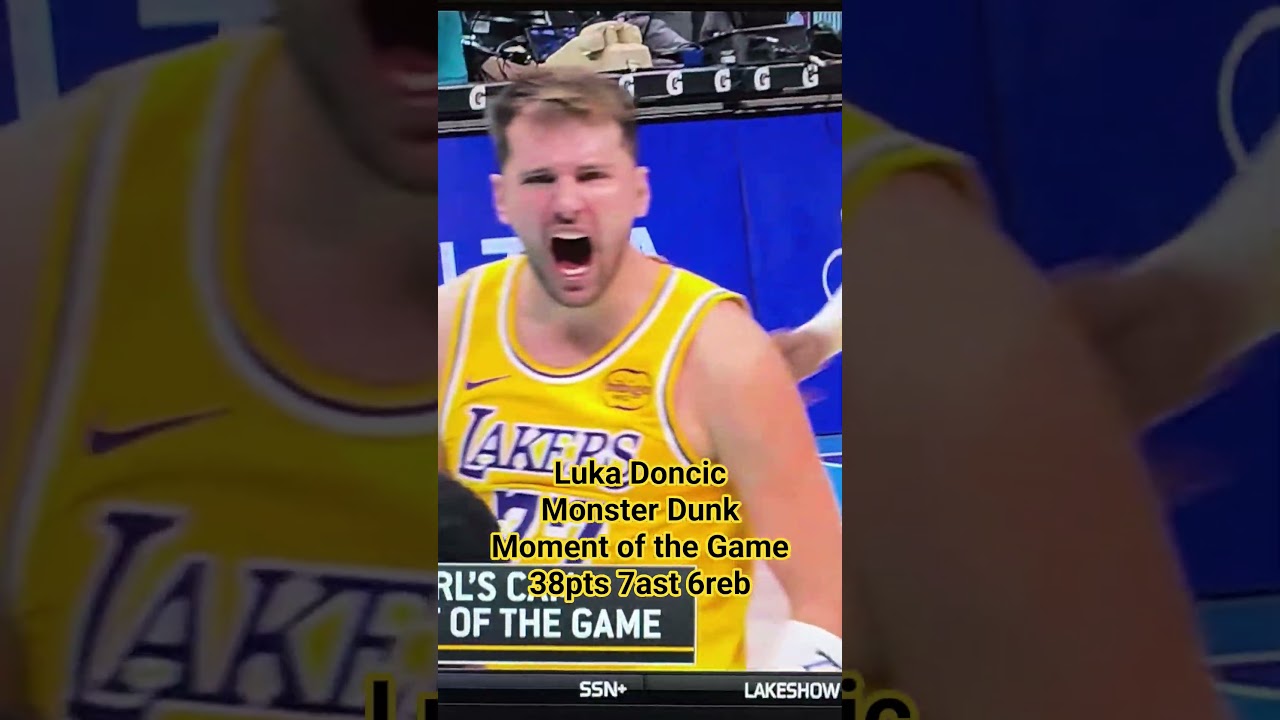 Luka Doncic Monster Dunk Moment of the Game. Scored 38pts, 7ast and 6reb.