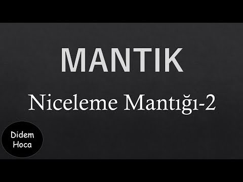 Niceleme Mantığı 2. Bölüm