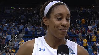 Monique Billings discusses home-court battle in win over No. 3 Baylor