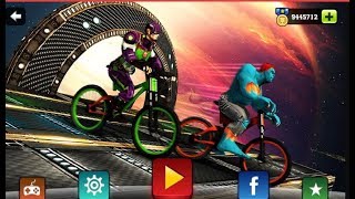 ► Impossible Superhero BMX Bicycle Stunts Sky Tracks Rider - Android Gameplay screenshot 1