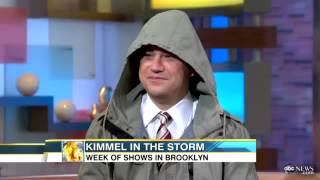 Hurricane Sandy Catches Jimmy Kimmel in NYC, Comedian Chats About Shooting in Brokolyn on `GMA