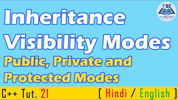 Visibility Modes in Inheritance | C++ Tutorials in हिंदी/English | Tutorial - 21