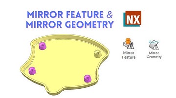 Mirror Feature | Mirror Geometry | NX1980 | NX cad | Use Mirror feature & Mirror Geometry in NX |