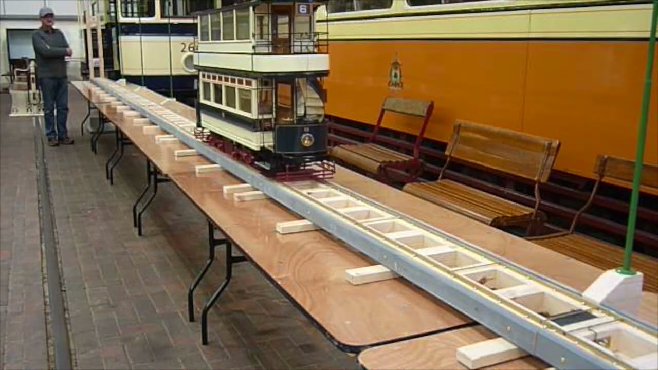 The new Robert Whetstone 1/8 scale model tram exhibition layout.