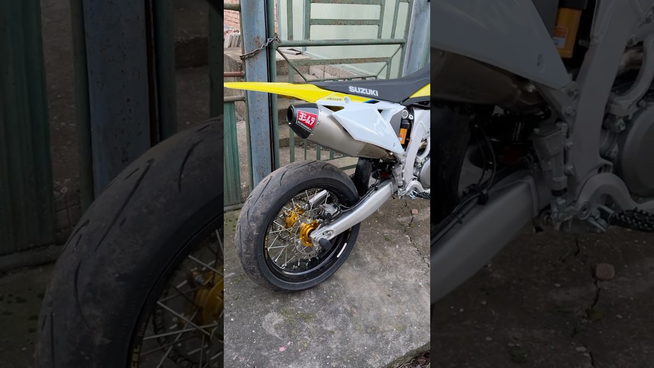 23 Suzuki RM-Z 450 supermoto soundcheck. No DB killer. Yoshimura RS4
