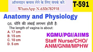 NHM Staff Nurse & ANM GNM Questions and Answers of Anatomy &  Physiology