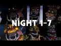 Five nights at freddys 4 night 1 to night 7 full gameplay