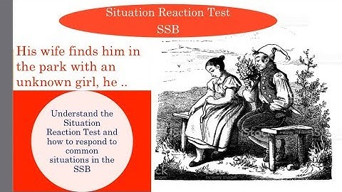 Situation Reaction Test (SRT) with examples in English
