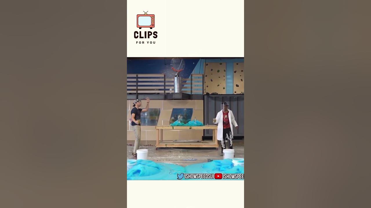 IShowSpeed and Mark Rober doing elephant toothpaste YouTube