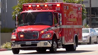 Long Beach Fire Dept. Rescue 2 Responding