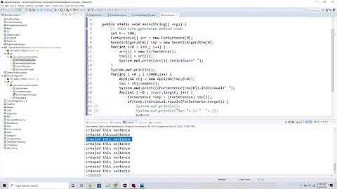 Creating A Sentence using Genetic Algorithm in JAVA