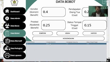 SPK SISWA PENERIMA KJP MENGGUNAKAN SAW DI SMA PGRI 24 JAKARTA TIMUR BERBASIS NETBEANS