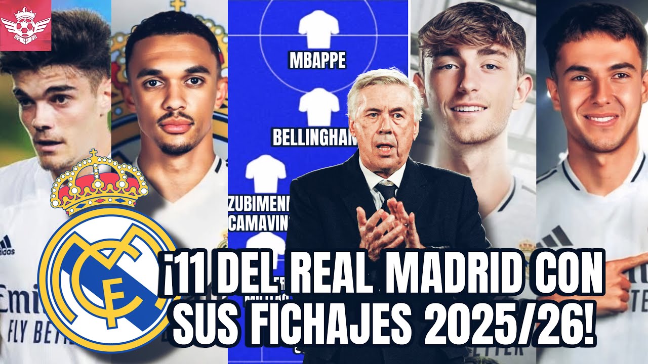 La NUEVA Alineación con la que SUEÑA el REAL MADRID con sus Fichajes