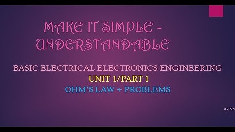 REGULATION 2017 ANNA UNIVERSITY BEEME - OHMS LAW PROBLEMS